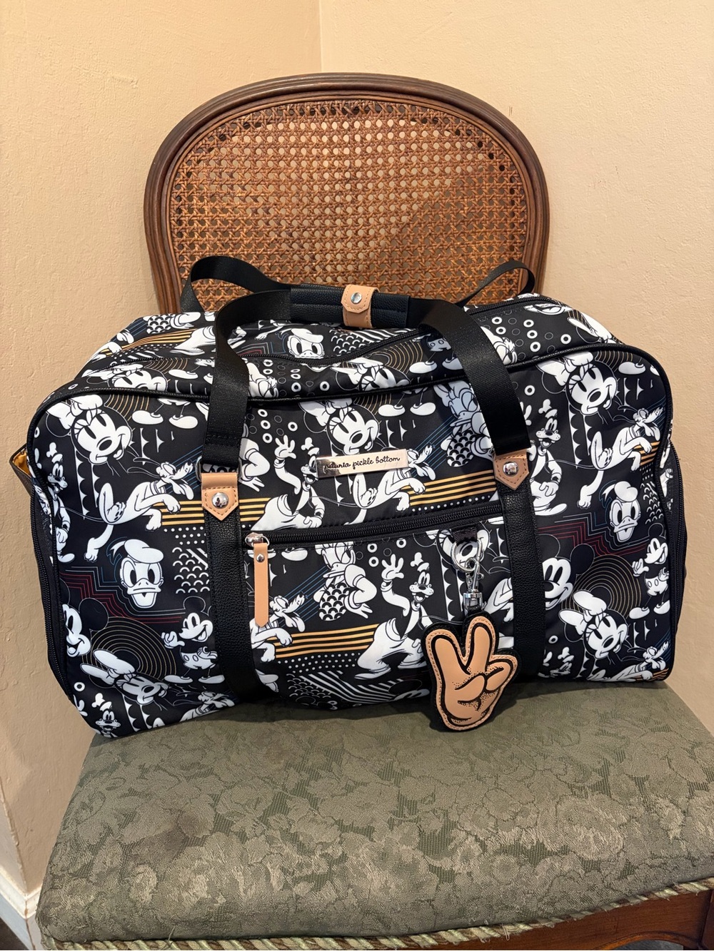 Petunia Pickle Bottom Mickey & Friends Travel Bag, w/ Strap & Diaper Mat
